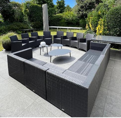 Complete luxe terras set (topstaat), Salons de jardin, Comme neuf, 8 places, Enlèvement
