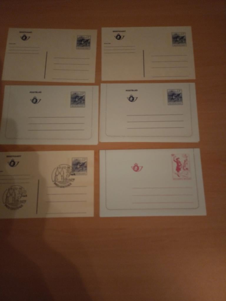 Gele briefkaarten., Ophalen of Verzenden