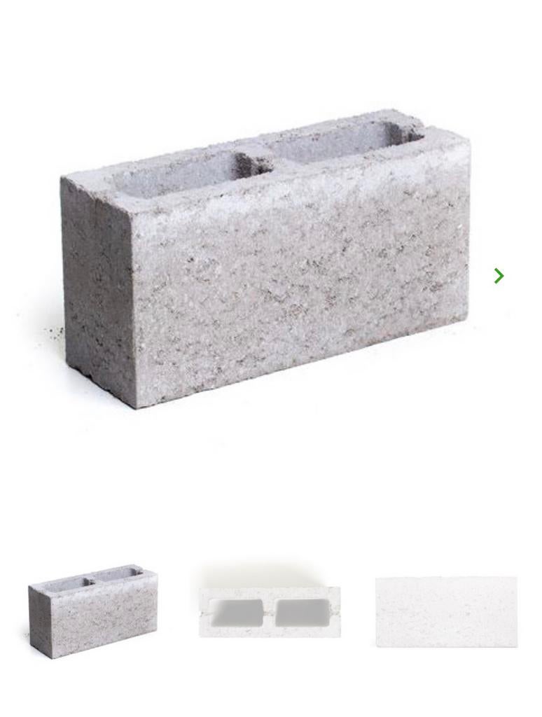 Betonblokken, hol. Iets meer dan 120 stuks., Doe-het-zelf en Bouw, Isolatie en Afdichting, Ophalen, Zo goed als nieuw