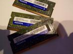 RAM ADATA DDR3-1333 1GBx8 SO-DIMM 204 Pins AD3S1333B1G9-B, Computers en Software, RAM geheugen, Ophalen, Zo goed als nieuw, DDR3