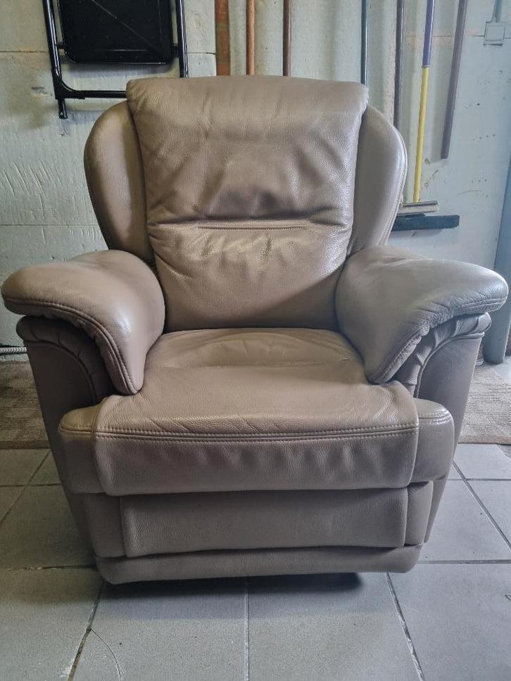 Sofa enkel & dubbel, Huis en Inrichting, Fauteuils, Gebruikt, Leer, 125 cm of meer, 75 tot 100 cm, Ophalen