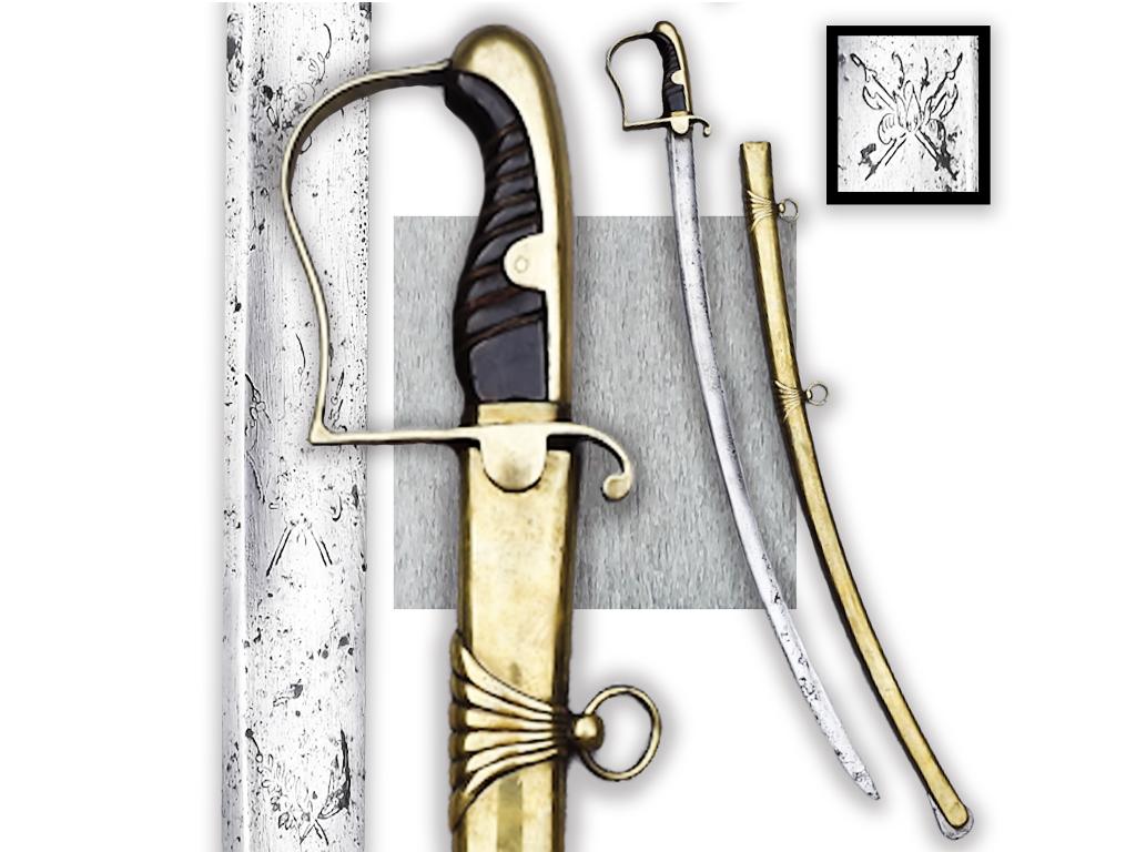 🚨Rare Sabre style 1er EMPIRE à la Blucher gravé XIX ORIGINA, Collections, Objets militaires | Général, Envoi, Armée de terre
