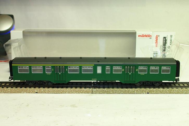 MARKLIN 43547-02 m2 verte sncb nmbs éclairage leds stabilisé, Hobby en Vrije tijd, Modeltreinen | H0, Zo goed als nieuw, Wagon