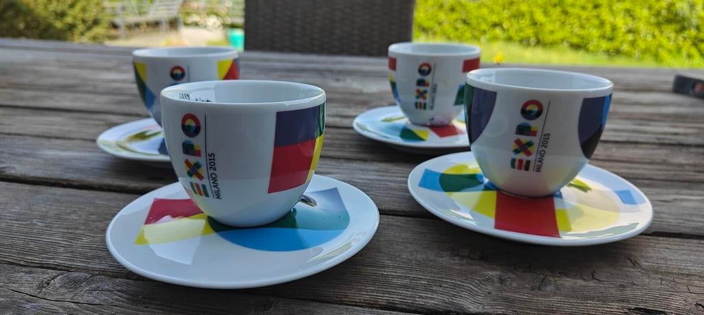 4 originele illy koffiekopjes van expo Milano/ Milaan 2015, Ophalen