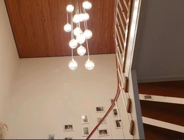 vintage kaskadenlamp XXXL trappenhuis villa 60er, Collections, Enlèvement, Maison et Meubles