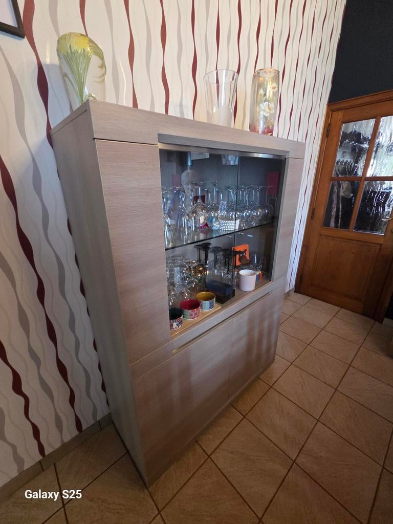 Meuble vitrine + meuble tv + étagère bibliothèque + étagère, Enlèvement, Utilisé