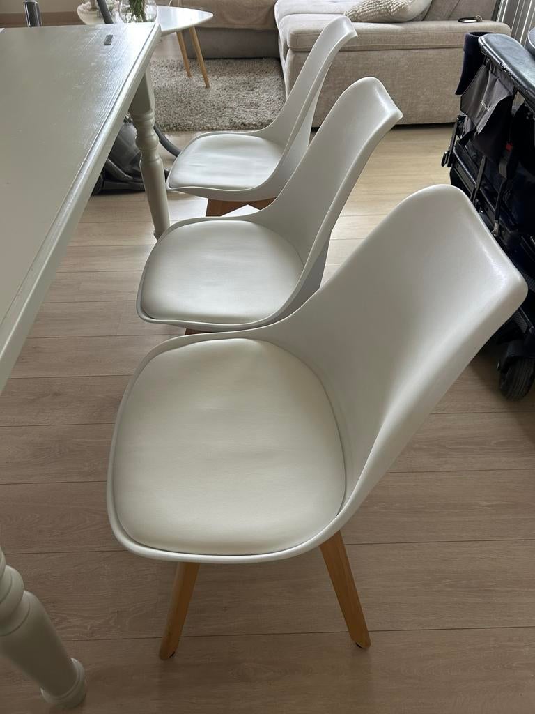 Stoelen, Ophalen, Kunststof, Gebruikt, Wit