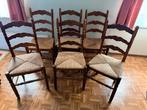 6 chaises classiques avec sièges en osier, Klassiek, Brun, Enlèvement, Osier ou Rotin