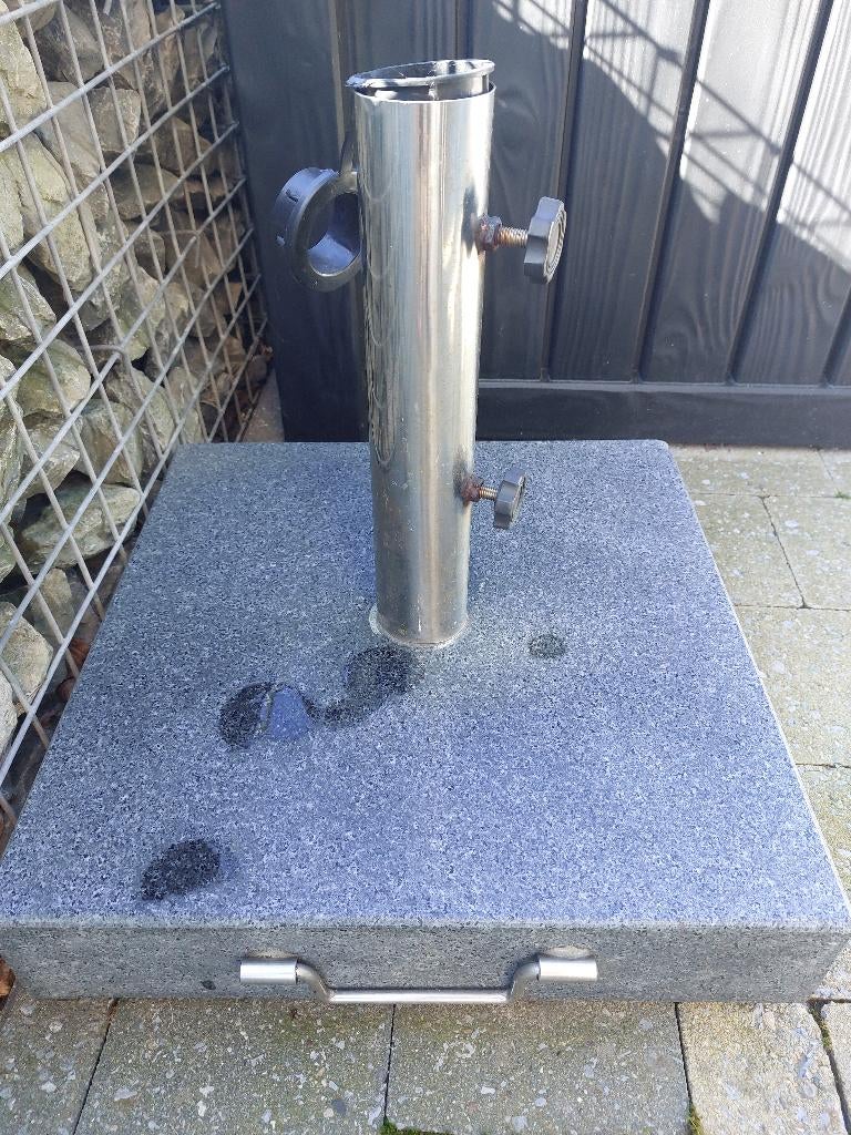 Parasolvoet graniet, Tuin en Terras, Parasols, Ophalen, Zo goed als nieuw, Minder dan 1 meter, Parasolvoet