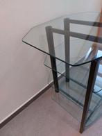 Glazen tv tafeltje, Huis en Inrichting, Kasten |Televisiemeubels, Ophalen, Glas