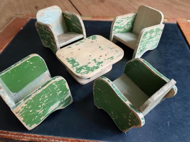 Salon de meubles de maison de poupée Art Déco, Antiquités & Art, Antiquités | Jouets, Enlèvement ou Envoi