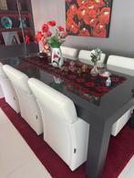 Salontafel met twee lade en eettafel met 6 stoelen 800€, Ophalen, Zo goed als nieuw