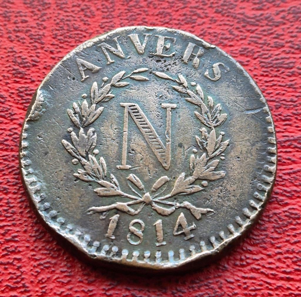 Antwerpen  10 Cent 1814  Napoleon I, Postzegels en Munten, Munten | België, Ophalen of Verzenden, Losse munt