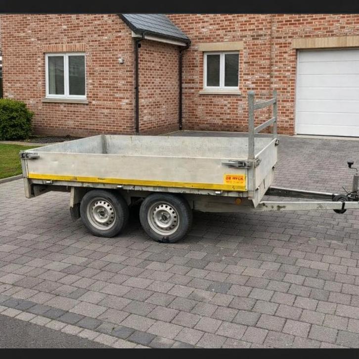 Grote plateau aanhangwagen, Auto diversen, Aanhangers en Bagagewagens, Ophalen