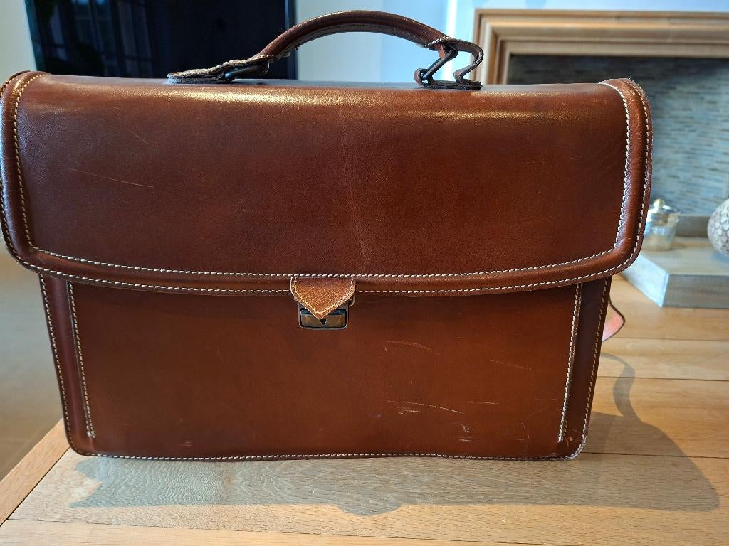 leren aktetas, Ophalen, Gebruikt, Bruin, Aktetas of Boekentas