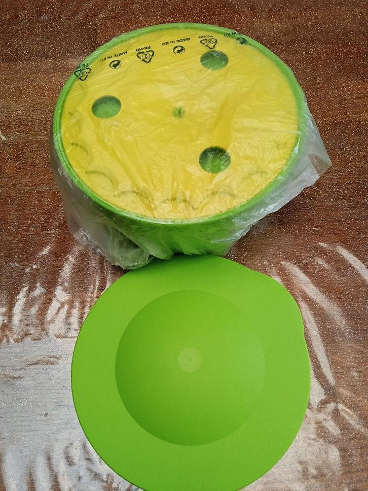 Essoreuse à salade Tupperware, Huis en Inrichting, Keuken | Tupperware, Zo goed als nieuw, Geel, Groen, Ophalen