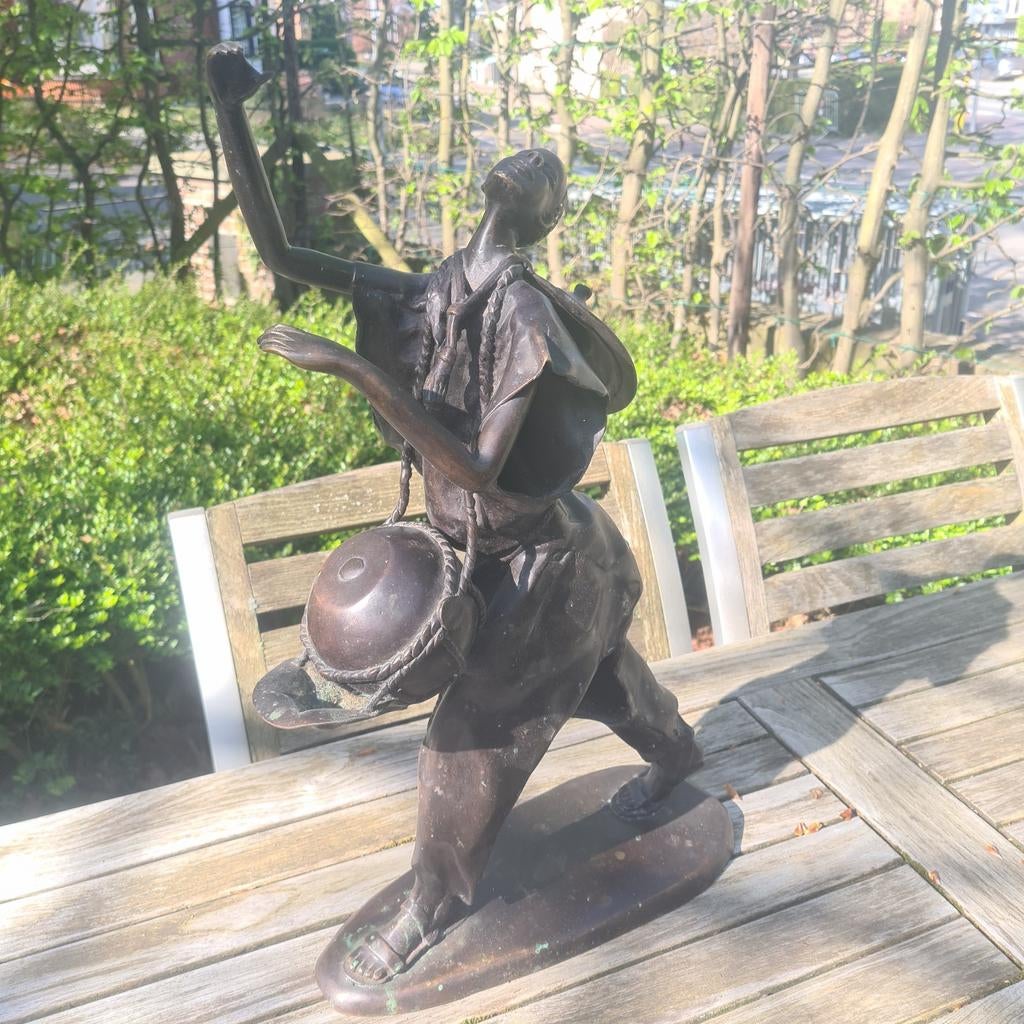 Bronzen beeld uit Benin W. Afrika, Antiek en Kunst, Antiek | Brons en Koper, Ophalen