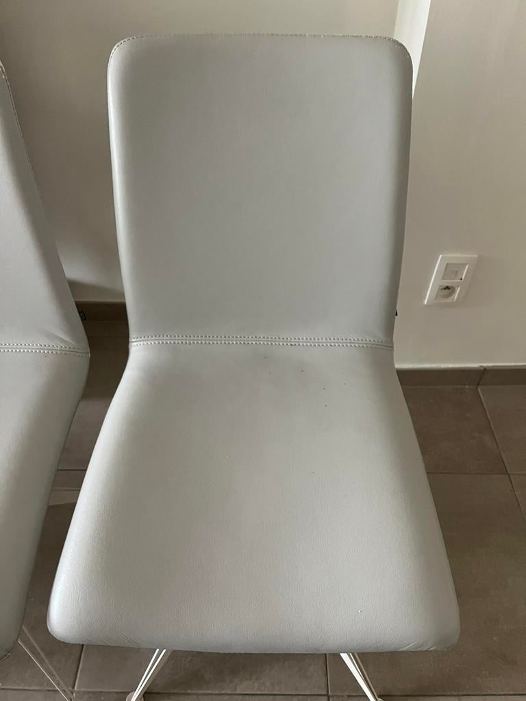 Stoelen (gratis), Maison & Meubles, Chaises, Métal, Enlèvement, Utilisé, Blanc