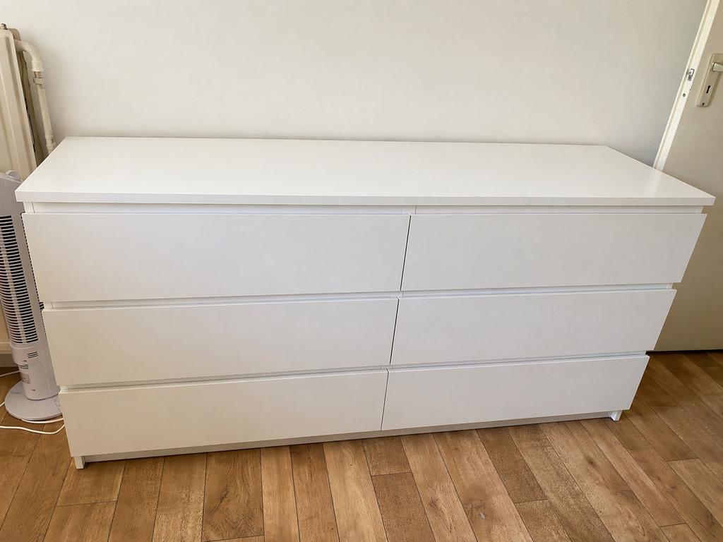 Malm 6 tiroirs, Maison & Meubles, 5 tiroirs ou plus, Comme neuf, 50 à 100 cm, 150 à 200 cm