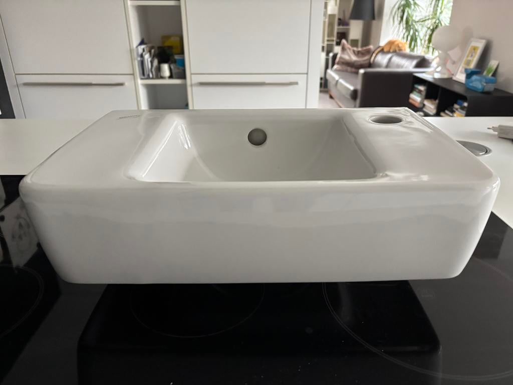 Lavabo van Keramag, Ophalen, Zo goed als nieuw, Steen, Wastafel