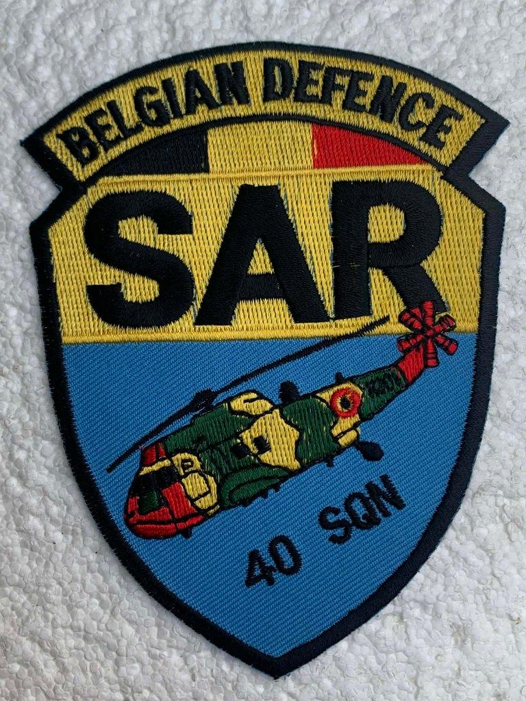 Luchtmacht Seaking SAR 40Sqn patch, Belgian Def, Ophalen of Verzenden, Luchtmacht, Embleem of Badge