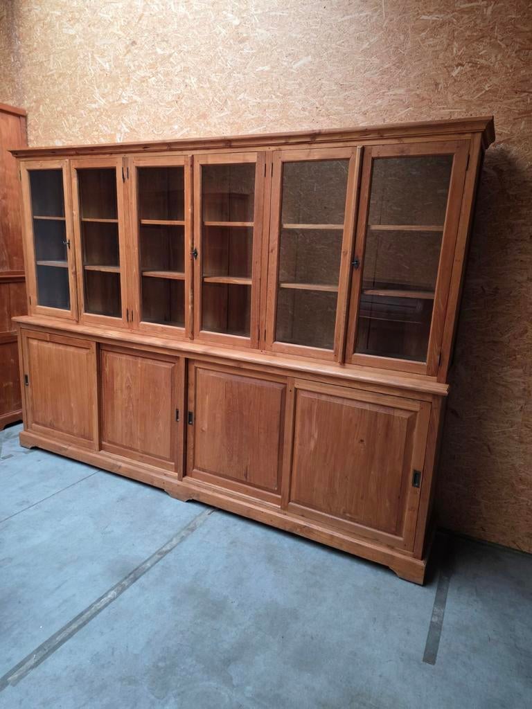 Prachtige grote massief teakhouten kast.+-3m.2x beschikbaar., Maison & Meubles, Armoires | Buffets, Enlèvement