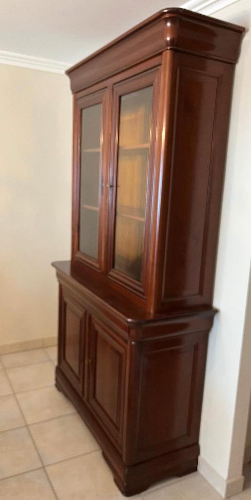 vitrine, Maison & Meubles, Armoires | Vitrines, Comme neuf, Avec tiroir(s), Avec porte(s), Cerisier, Enlèvement