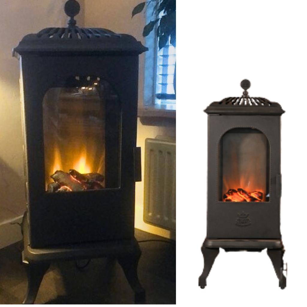 Cuisinière électrique Victoria en fonte, vitres latérales !, Moins de 60 cm, Enlèvement ou Envoi, 80 cm ou plus, Poêle