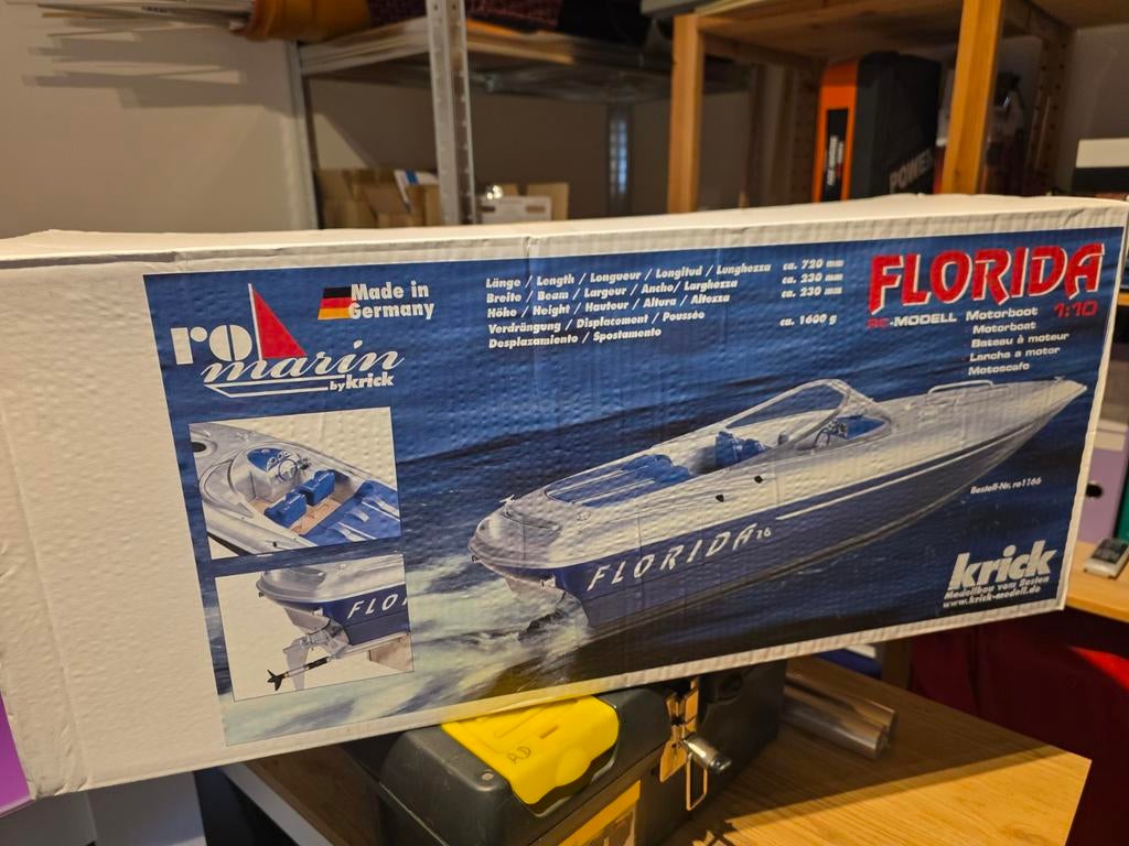 Florida Motorboot Bouwpakket 1:10, Hobby en Vrije tijd, Modelbouw | Boten en Schepen, Ophalen