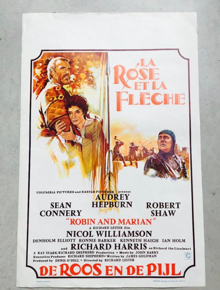Robin des bois la Rose et la flèche "A HEPBURN ,SEAN CONNERY, Collections, Cinéma & Télévision, Comme neuf, Envoi