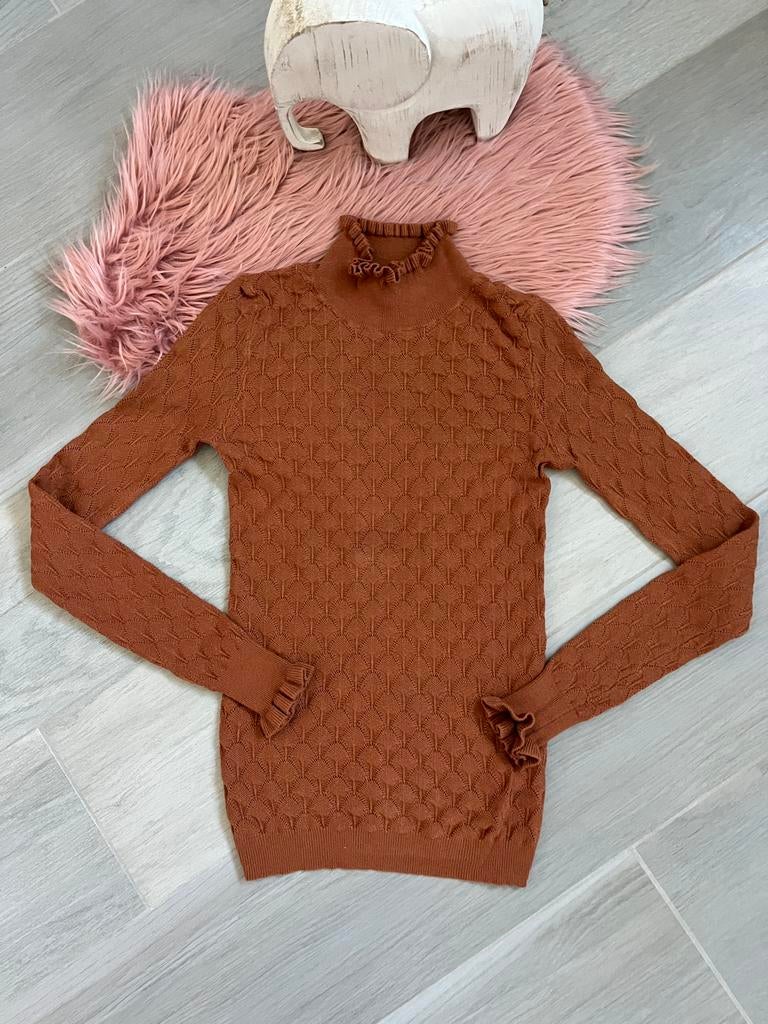 Luchtig bruin truitje, Kleding | Dames, Truien en Vesten, Ophalen of Verzenden, Zo goed als nieuw, Maat 36 (S), Bruin