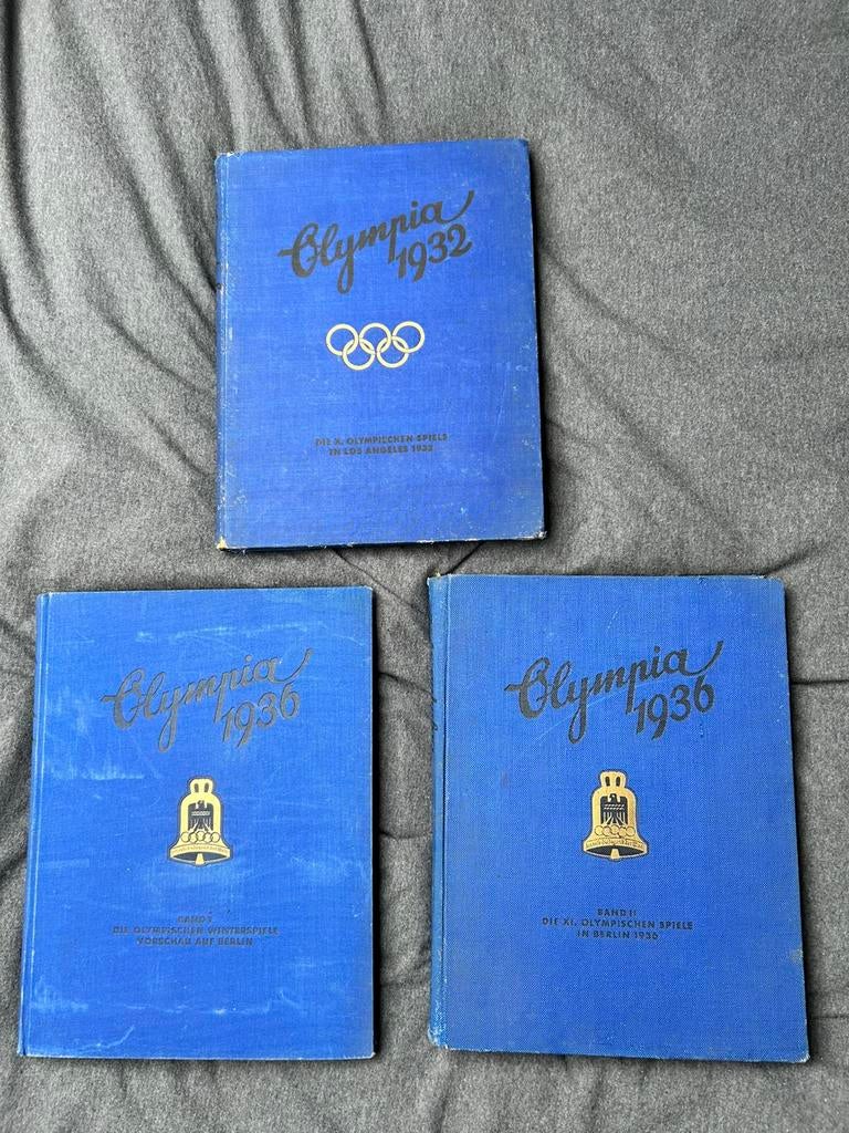 X3 Olympische fotoalbums 1932 & 1936, Verzamelen, Militaria | Tweede Wereldoorlog, Verzenden, Overige soorten, Boek of Tijdschrift
