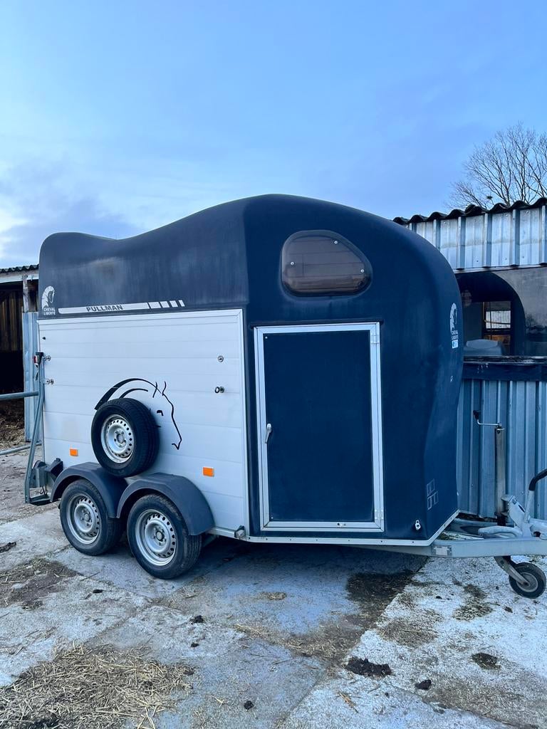 2 paards trailer, Animaux & Accessoires, Enlèvement, Comme neuf, Aluminium, Remorque 2 chevaux