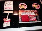 belga bordje stickers asbak, Verzamelen, Rookartikelen, Aanstekers en Luciferdoosjes, Ophalen, Asbak