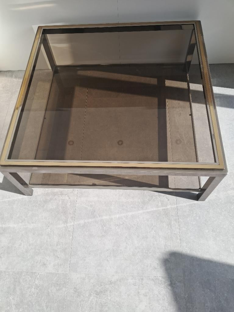 Salontafel, Ophalen, Vierkant, Zo goed als nieuw, Glas