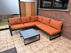 Lounge set aluminium / terracotta kleur, Tuin en Terras, Ophalen, 5 zitplaatsen, Aluminium, Zo goed als nieuw