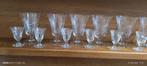 9 verres à vin en cristal + 11 petits verres à goutte, Antiquités & Art, Enlèvement