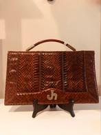 Vintage slangenleer XL clutch - Jaques Heim (Paris), Handtassen en Accessoires, Tassen | Damestassen, Ophalen of Verzenden, Handtas