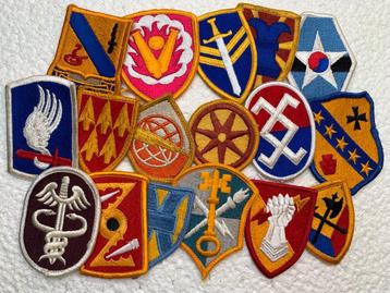 US-Army Patches, LOT 17x Germany, Korea, Vietnam ea beschikbaar voor biedingen