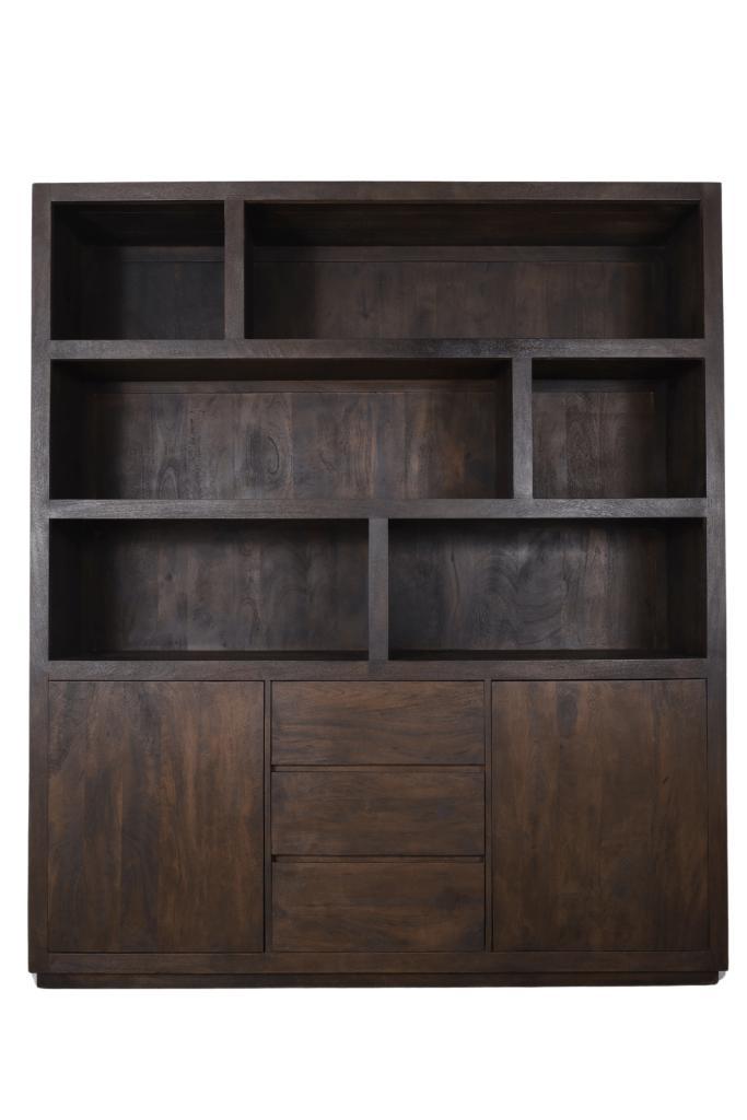 walnoot houten boekenkasten, Huis en Inrichting, Kasten | Boekenkasten, Nieuw, 200 cm of meer, 25 tot 50 cm, Met deur(en), Met plank(en)