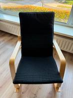 Schommelstoel Ikea POÄNG, Huis en Inrichting, Ophalen, Zo goed als nieuw, Zwart