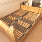 Lit double en bois style chene, Chêne, Brun, Enlèvement, Utilisé
