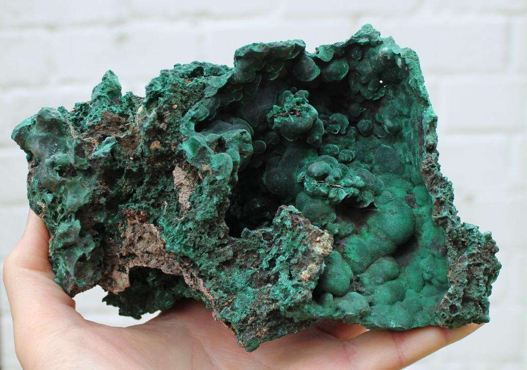 "botryoidale", "vezel" en "fluweel" MALACHIET uit CONGO, Ophalen of Verzenden, Mineraal