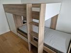Joli lit superposé avec tiroir de rangement, armoire et joli, Comme neuf, Beige, 90 cm, Bois