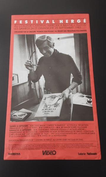 Herge , poster exhibitionisme,  1983 , Braine-Lecomte beschikbaar voor biedingen