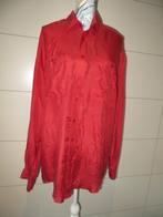 Rood zijden hemd - zijde - Medium, Kleding | Heren, Gedragen, Hemd, Ophalen of Verzenden