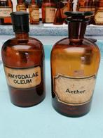 Vintage apotheek flessen gemerkt topstaat, Antiek en Kunst, Ophalen
