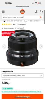 Fujifilm XF 23mm F/2.0 R WR ZWART, Audio, Tv en Foto, Ophalen, Zo goed als nieuw