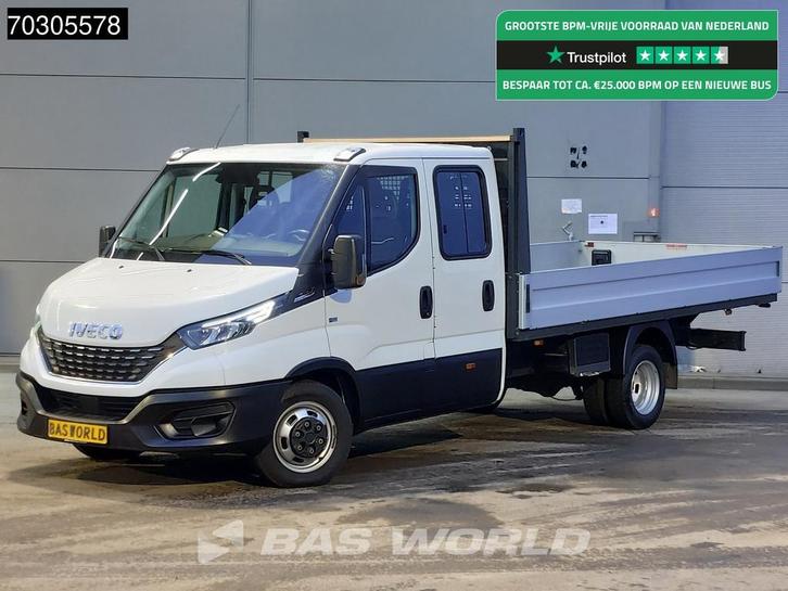 Iveco Daily 35C18 3.0L Automaat Dubbel Cabine Open Laadbak D, Auto's, Bestelwagens en Lichte vracht, Bedrijf, Te koop, Airconditioning