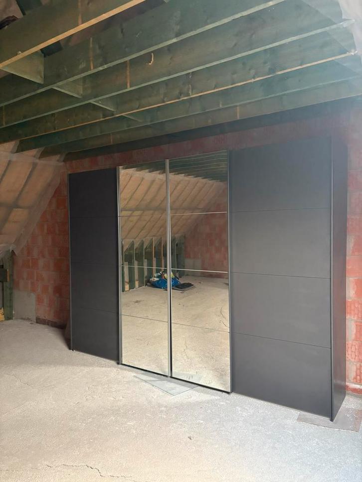 Extra grote kledingkast met spiegels, Huis en Inrichting, Kasten | Kleerkasten, Gebruikt, 200 cm of meer, 200 cm of meer, 50 tot 75 cm